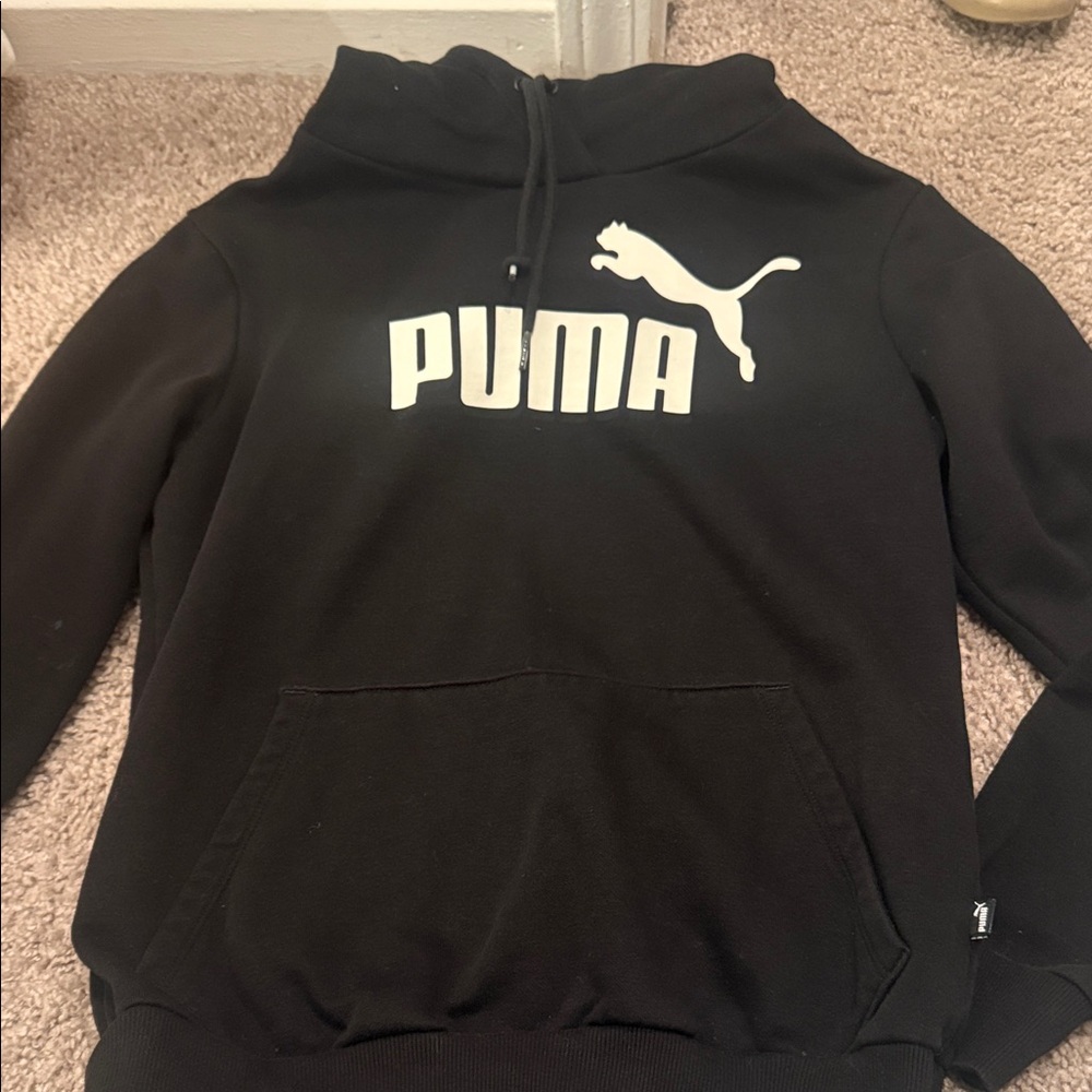 PUMA Black Hoodie with Logo